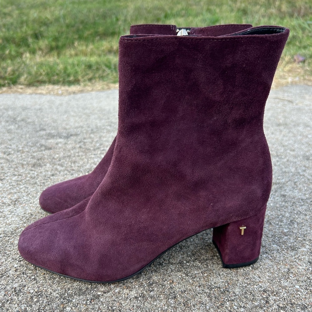 Ted Baker Neomie 6”shaft suede leather booties women’s sz 37